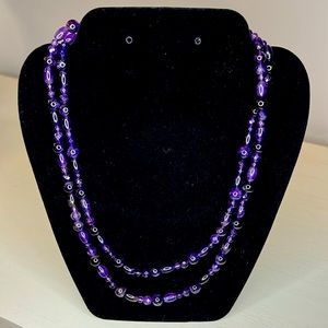 Jay King DTR Mine Finds Sterling Silver Amethyst 2 Strand Necklace